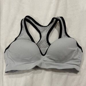 PINK Victoria's Secret White and Black Sports Bra
